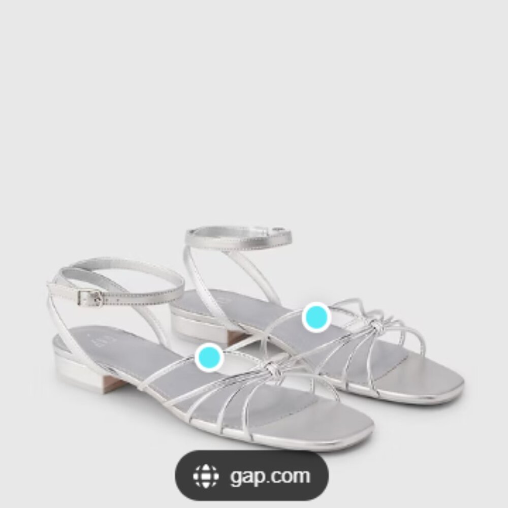 Silver Strappy Sandals